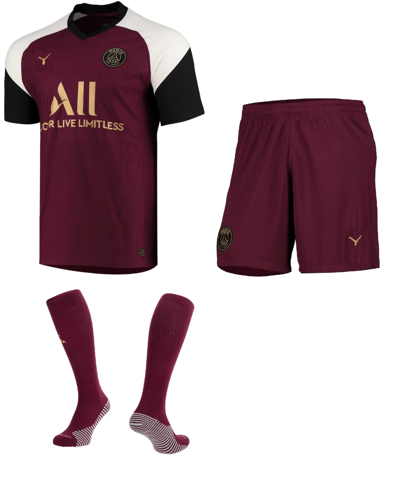 Kit adulto PSG 2020 2021 III Third jogador